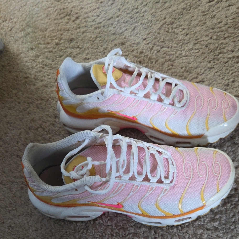 Nike Pink and Yellow Air Max